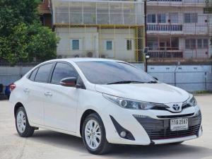 TOYOTA NEW YARIS  ATIV 1.2 S   Y 2019 Sesan   สีขาว     เกียรออโต้ Toyota, Yaris Ativ 2019